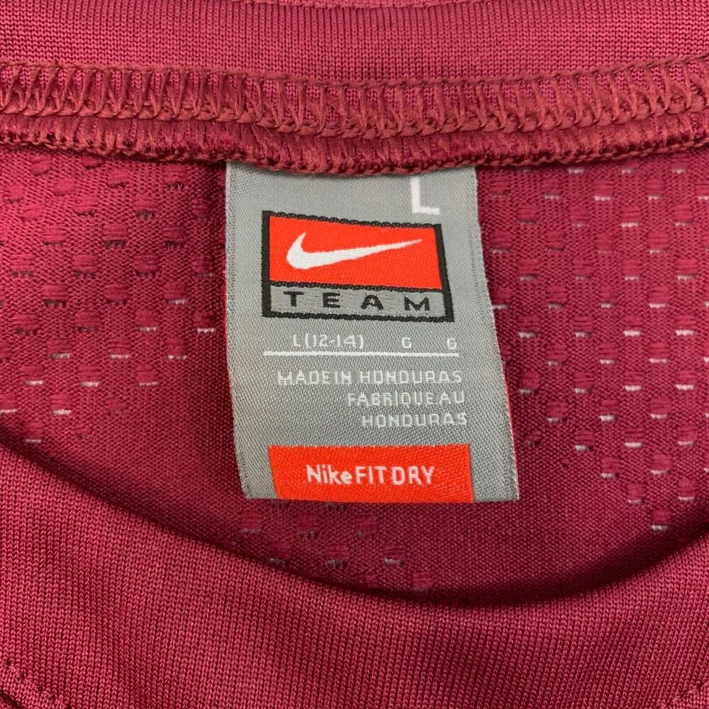 Nike Jersey Womens Large Fit Dry Basketball Practice Alabama Crimson Team Colors